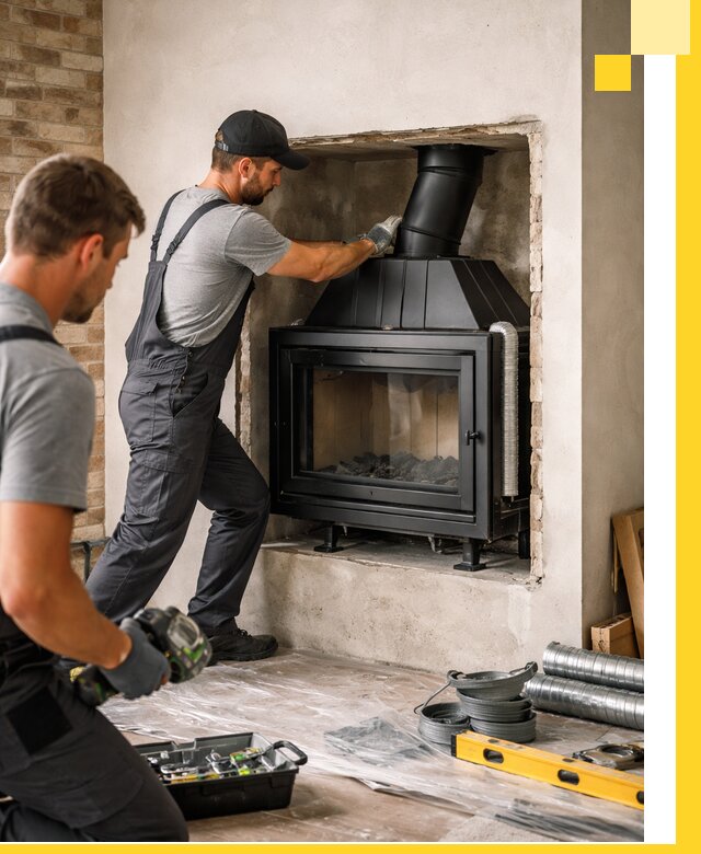 Установка каминных топок в Новокубанске: монтаж, подключение
