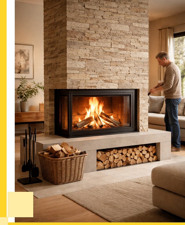 Дровяной камин под ключ в Новокубанске от 207960 р. | ЭриданНкб