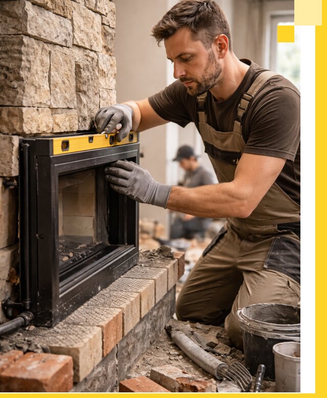 Дровяные камины под ключ в Новокубанске: монтаж, обустройство