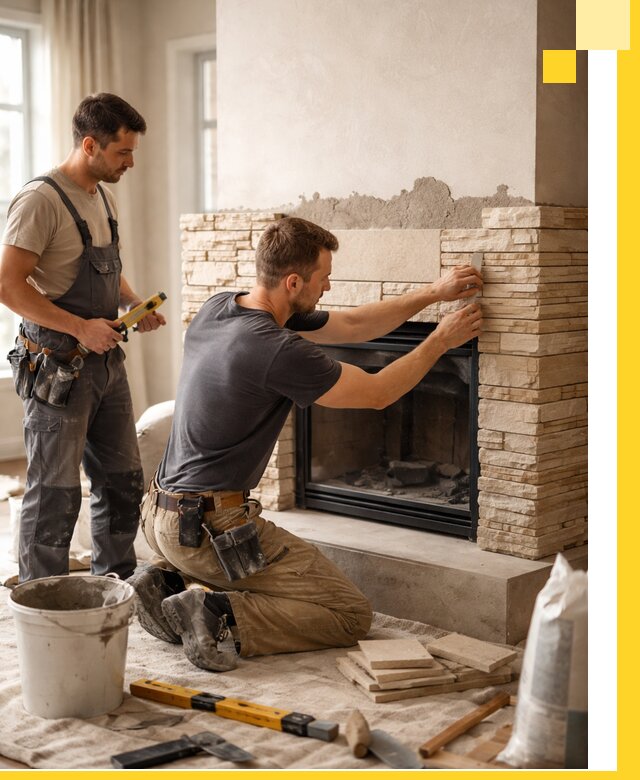 Установка и монтаж каминов для загородного дома в Новокубанске