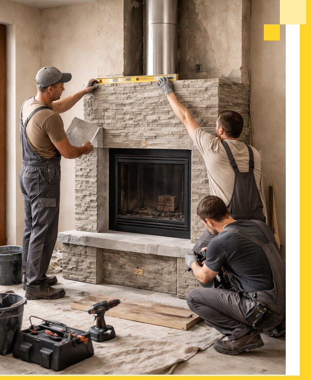 Профессиональный монтаж каминов под ключ в Новокубанске для дома