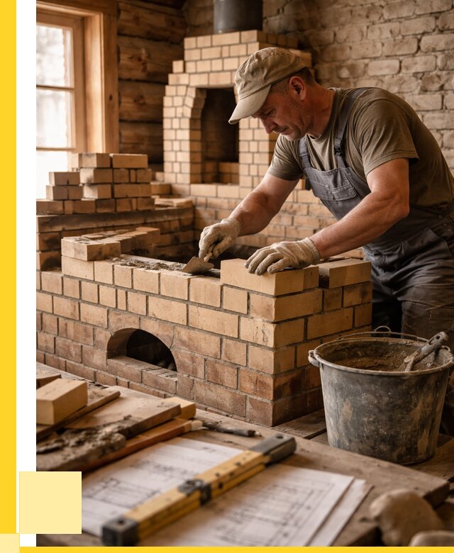 Кладка печей из кирпича в Новокубанске цены от 31194 р. - ЭриданНкб