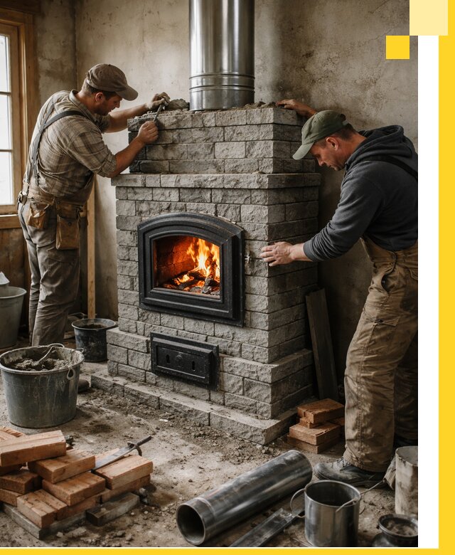 Производство, поставка и монтаж дровяных печей в Новокубанске