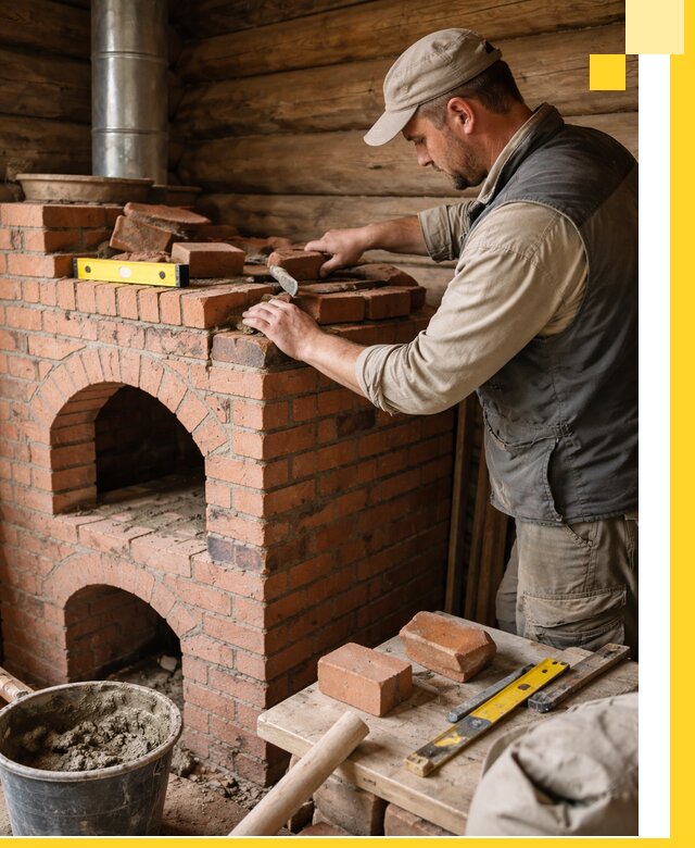 Изготовление и установка русских печей в Новокубанске под ключ