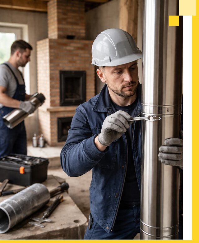 Профессиональный монтаж дымоходов для печей в Новокубанске