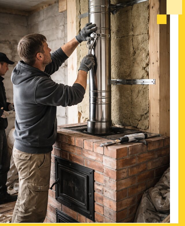 Изготовление и монтаж печей и дымоходов под ключ в Новокубанске