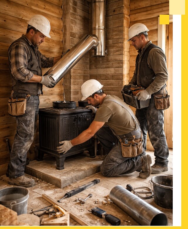 Профессиональный монтаж банных печей и дымоходов в Новокубанске