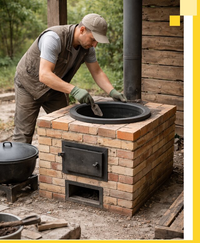 Изготовление и установка печей для казана в Новокубанске под ключ