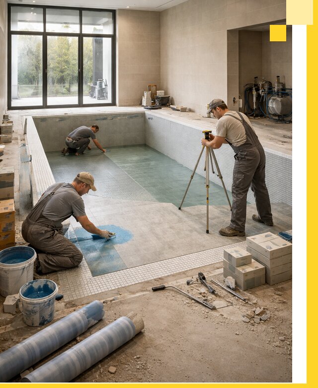 Проект и строительство закрытых бассейнов в Новокубанске под ключ