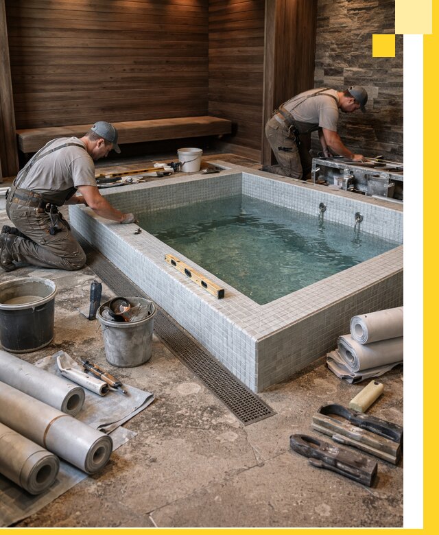 Установка и строительство бассейнов для сауны в Новокубанске