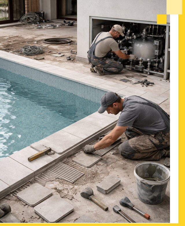 Строительство и монтаж бассейнов в коттедже в Новокубанске