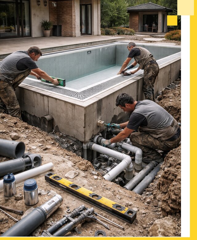 Строительство переливных бассейнов в Новокубанске под ключ