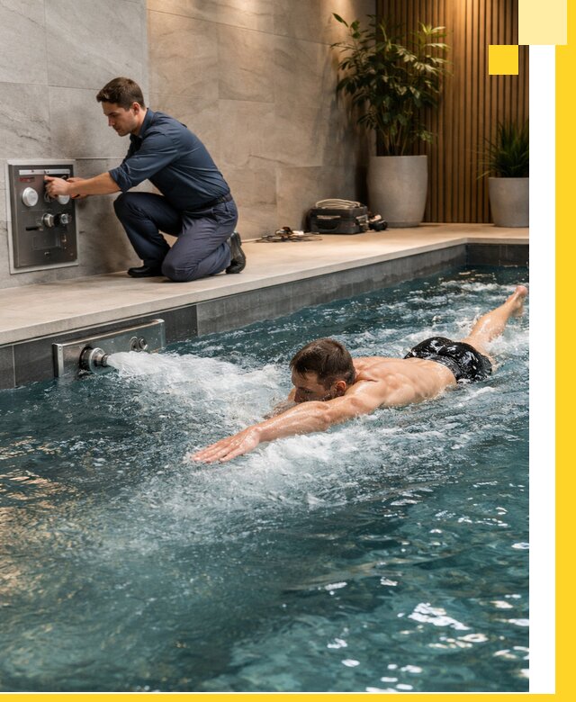 Проектирование и монтаж бассейнов с противотоком в Новокубанске