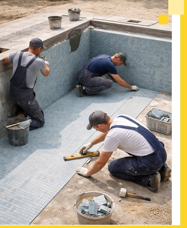 Укладка и установка плитки для бассейнов под ключ в Новокубанске