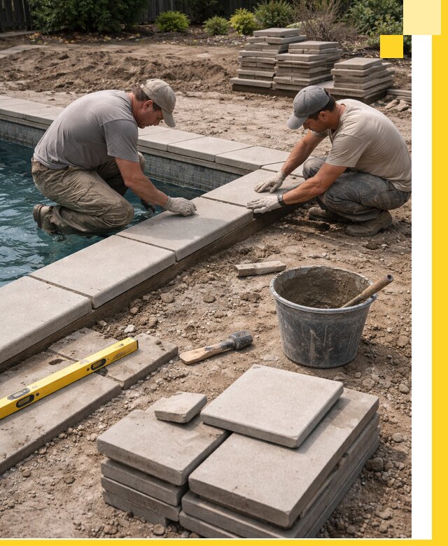 Установка и изготовление копингового камня для бассейнов в Новокубанске
