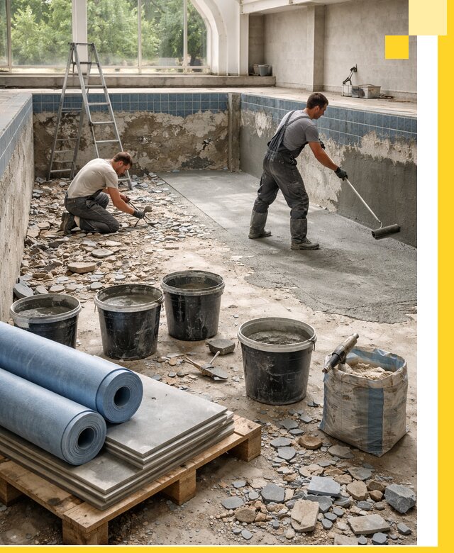 Реконструкция бассейнов в Новокубанске: ремонт, гидроизоляция