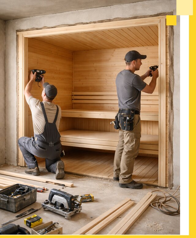 Монтаж саун под ключ в Новокубанске — проектирование и установка