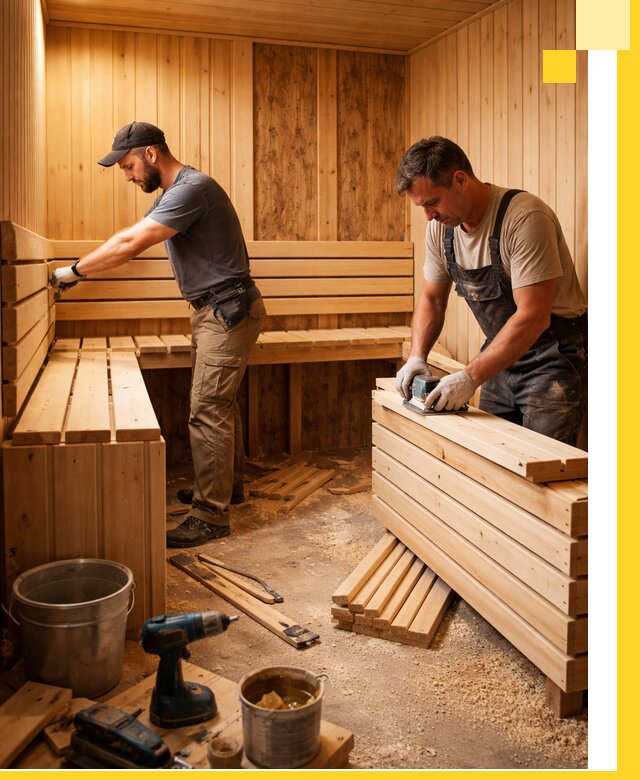 Профессиональный комплексный ремонт саун под ключ в Новокубанске