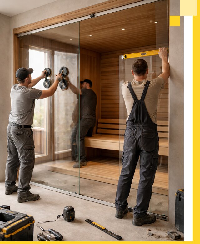 Производство и монтаж стеклянных саун под ключ в Новокубанске