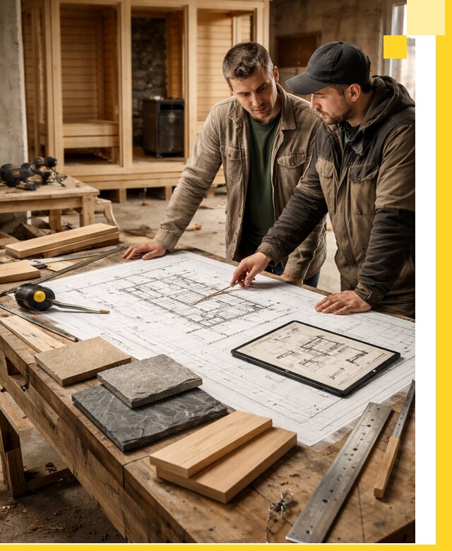 Проекты бань под ключ и планы строительства в Новокубанске