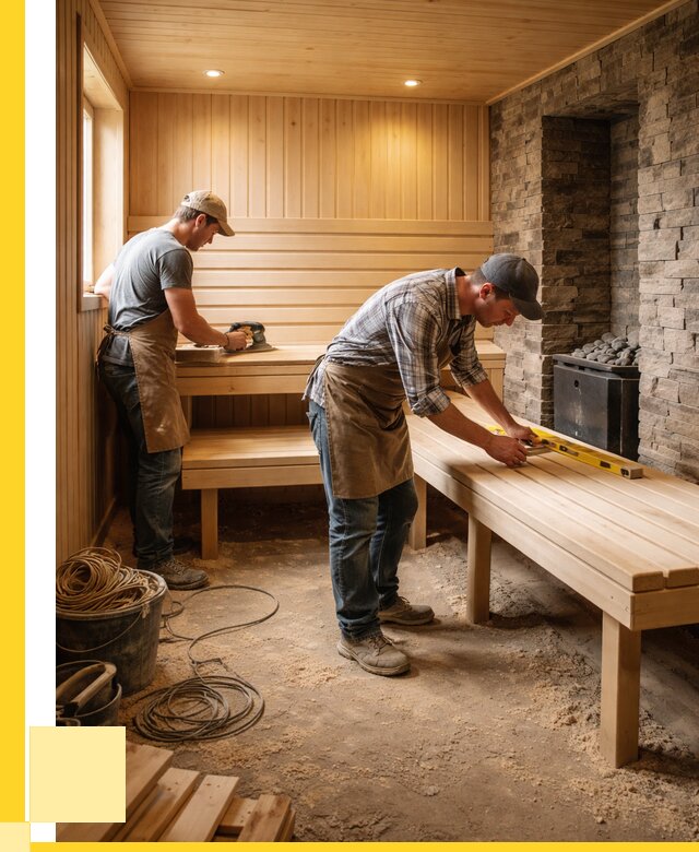 Отделка бани в Новокубанске: внутренняя отделка от 3119 р. | ЭриданНкб