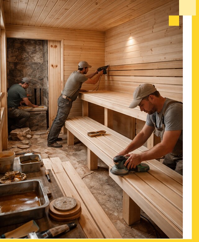 Профессиональная отделка бань в Новокубанске под ключ, с гарантией