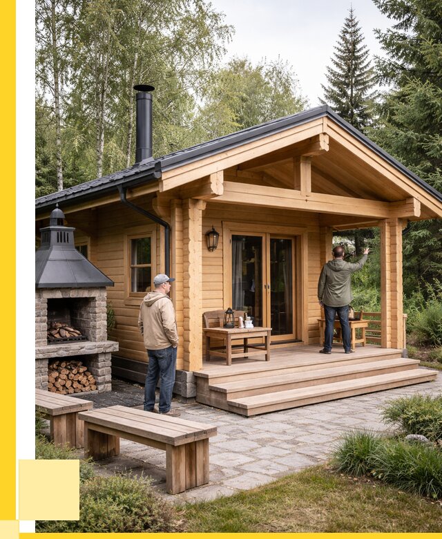 Деревянные бани под ключ в Новокубанске от 467910 р. | ЭриданНкб