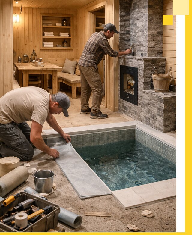 Строительство бань с комнатой отдыха под ключ в Новокубанске