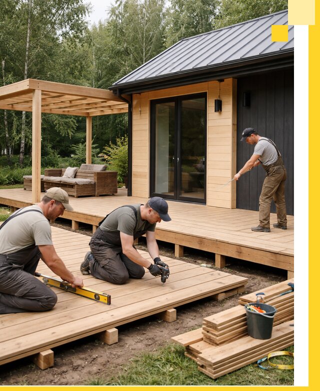 Строительство бань с террасой и бассейном под ключ в Новокубанске