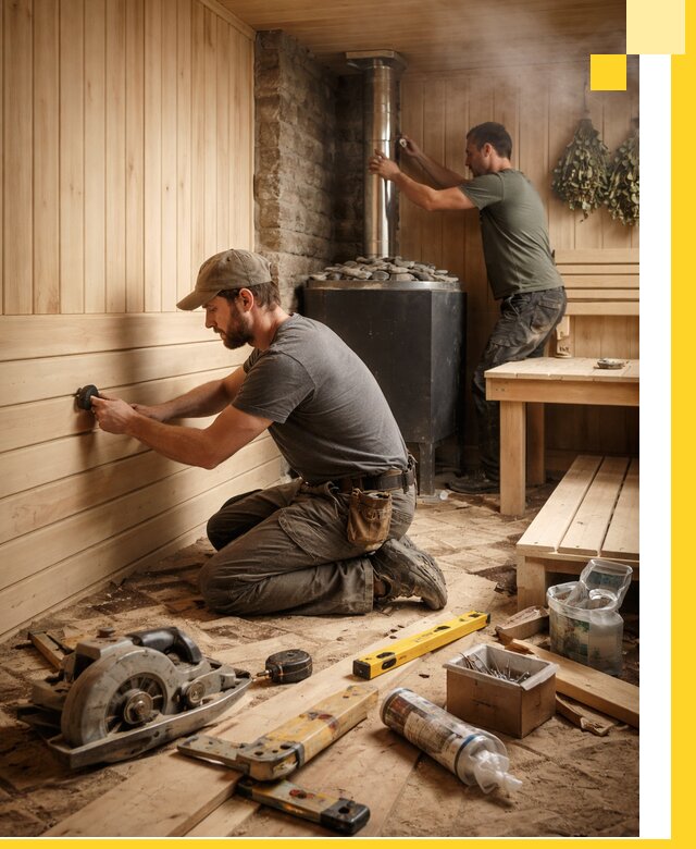 Полное строительство и оснащение парных под ключ в Новокубанске