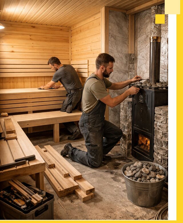 Дизайн и строительство интерьеров бань под ключ в Новокубанске