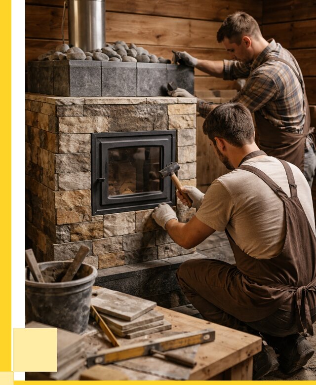 Облицовка банной печи в Новокубанске от 15597 р. | ЭриданНкб