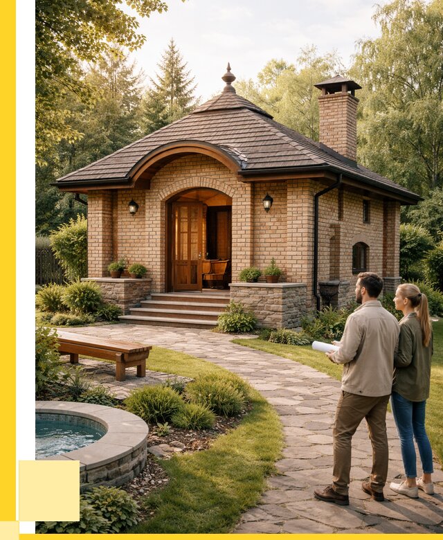 Проект кирпичной бани в Новокубанске от 31194 р. | ЭриданНкб