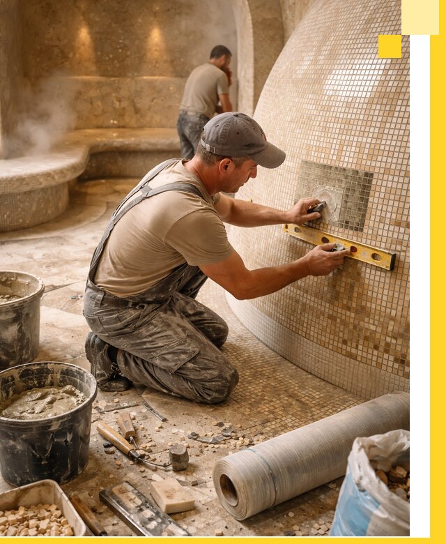 Хамам под ключ в Новокубанске: проектирование, строительство, отделка