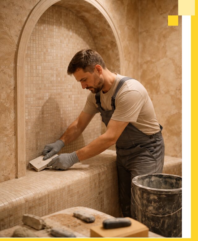 Профессиональная отделка хамамов с мозаикой под ключ в Новокубанске