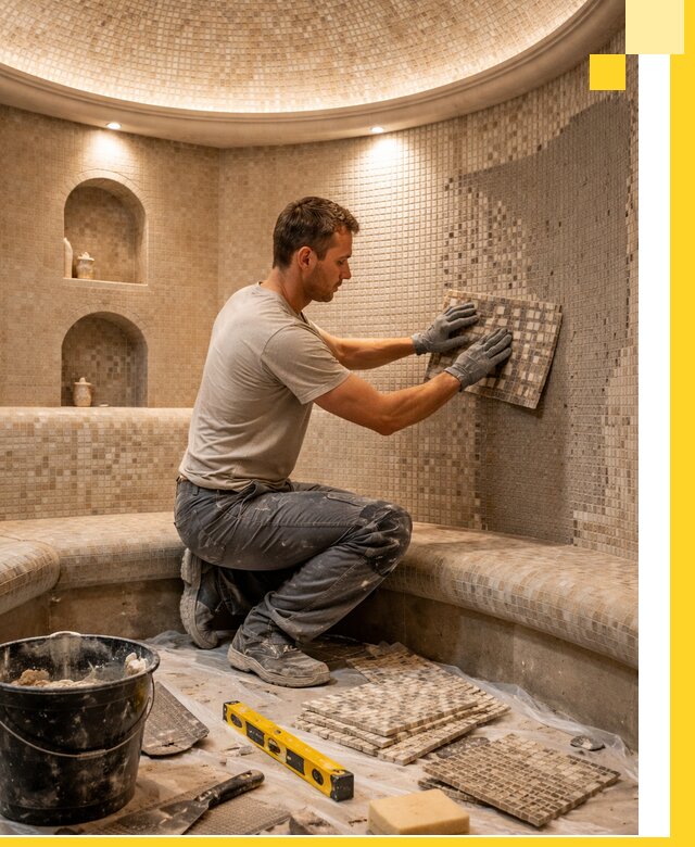 Устройство и монтаж домашнего хамама под ключ в Новокубанске