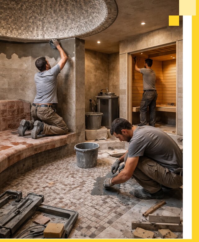 Проект и строительство хамама бани и сауны под ключ в Новокубанске